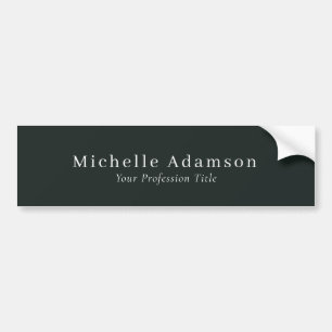 Dark Oerwoud Green Professional Plain Modern Bumpersticker