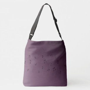 Dark Ombre muzieknoten Mauve Crossbody Tas
