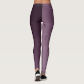 Dark Ombre muzieknoten Mauve Leggings (Achterkant)