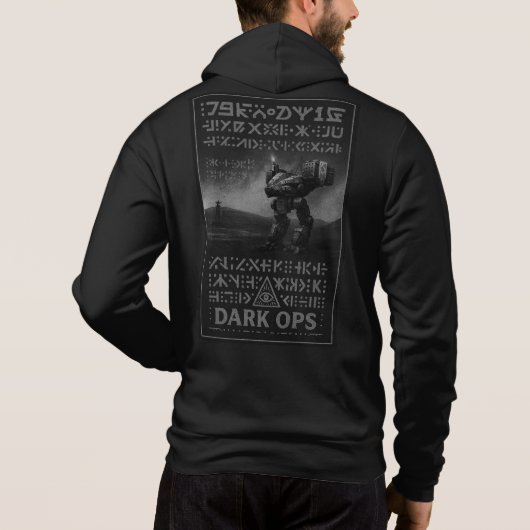 DARK OPS — Sentinel Cipher Sigil Hoodie (Achterkant)