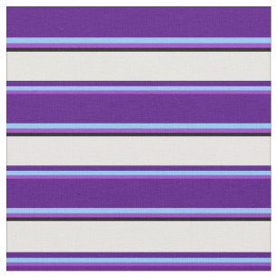 Dark Orchid, Sky Blue, Indigo, Mint Cream & Black Stof