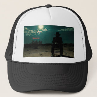 Dark Outlaw Sitting in the Desert Trucker Pet