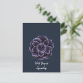 Dark Paarse Bloom Botanical Art Design Briefkaart (Staand voorkant)