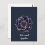 Dark Paarse Bloom Botanical Art Design Briefkaart (Voorkant / Achterkant)
