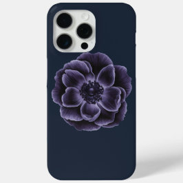 Dark Paarse Bloom Botanical Art Design iPhone 15 Pro Max Hoesje