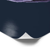 Dark Paarse Bloom Botanical Art Design Perfect Poster (Hoek)