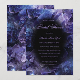 Dark Paarse Boho Witch Crystals Vrijgezellenfeest Kaart