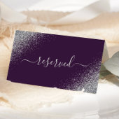 Dark Paarse Silver Glitter Reserved Wedding