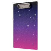 Dark Paarse Sterrennacht Sky Klembord (Links)