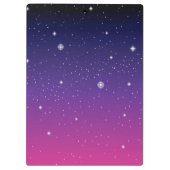 Dark Paarse Sterrennacht Sky Klembord (Achterkant)