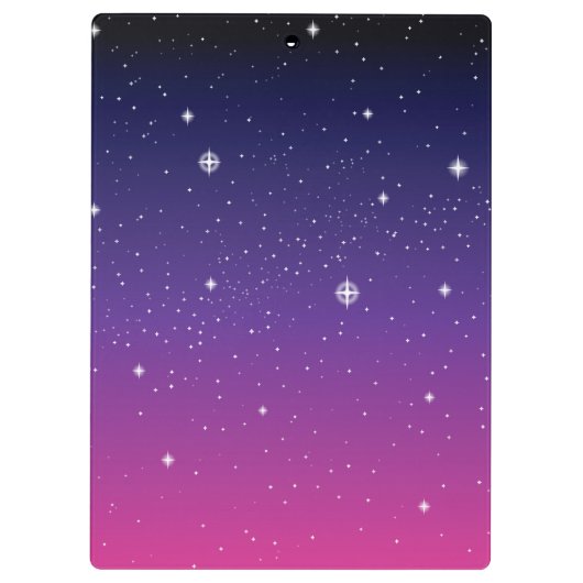 Dark Paarse Sterrennacht Sky Klembord (Achterkant)