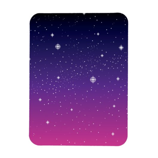 Dark Paarse Sterrennacht Sky Magneet (Verticaal)