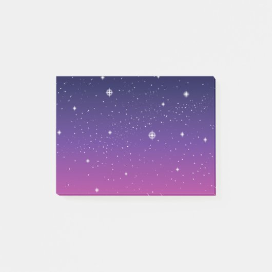 Dark Paarse Sterrennacht Sky Post-it® Notes (Voorkant)