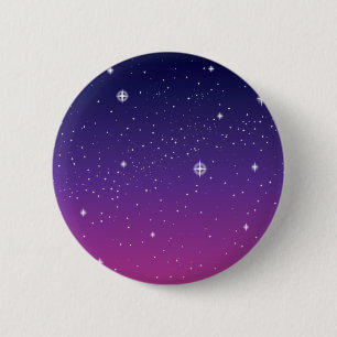 Dark Paarse Sterrennacht Sky Ronde Button 5,7 Cm