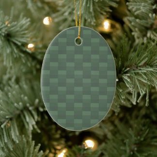 Dark Pastel Green Color Blocks Keramisch Ornament