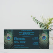 Dark Peacock Wedding Programme (Debout devant)