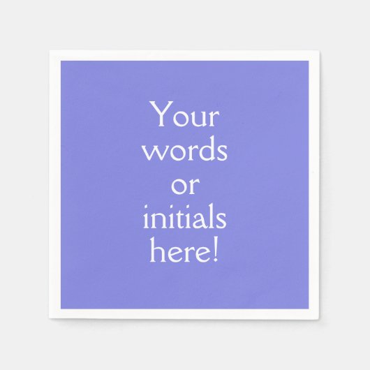 Dark Periwinkle Paars Custom Napkins Servet (Voorkant)
