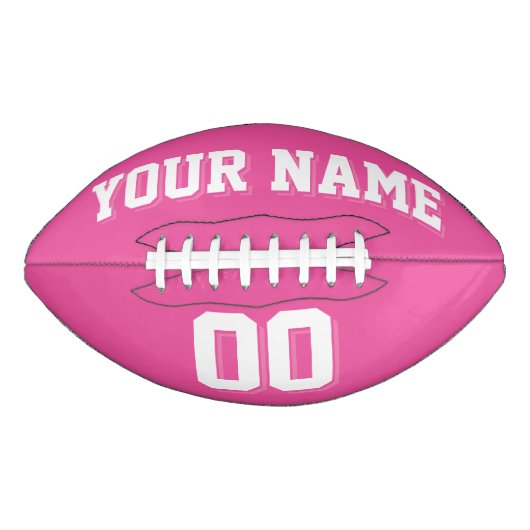 DARK PINK EN WHITE Custom Football (Voorkant)