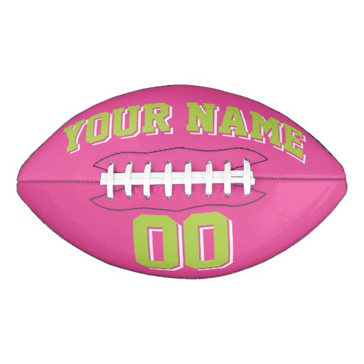 DARK PINK LIME GROEN EN WITTE Football (Voorkant)