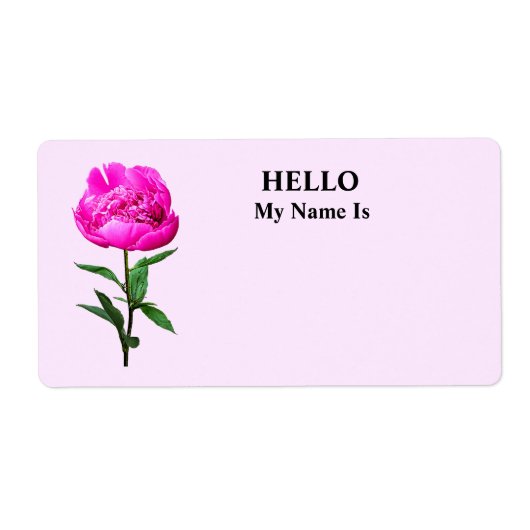 Dark Pink Peony Etiket (Voorkant)