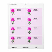 Dark Pink Peony Etiket (Full Sheet)