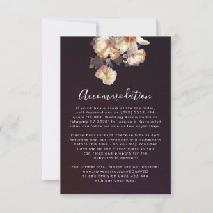 Dark Plum Antiek Vintage Wedding Enclosure Card RSVP Kaartje
