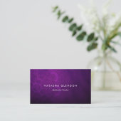 Dark Plum Purple Mandala Zen Business Card Visitekaartje (Staand voorkant)