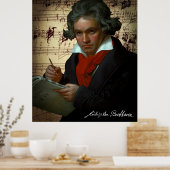 DARK PORTRAIT VAN HET MUSISCH GENIUS BEETHOVEN 182 POSTER (Keuken)