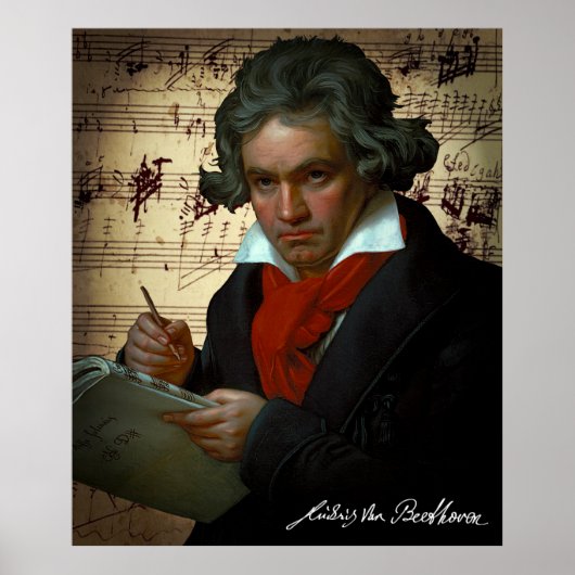 DARK PORTRAIT VAN HET MUSISCH GENIUS BEETHOVEN 182 POSTER (Voorkant)