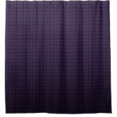 Dark Purple Bath Set Check Pattern Indigo Gradient Douchegordijn (Voorkant)