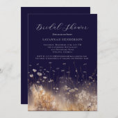 Dark Purple Bridal Shower Invitation (Devant / Derrière)