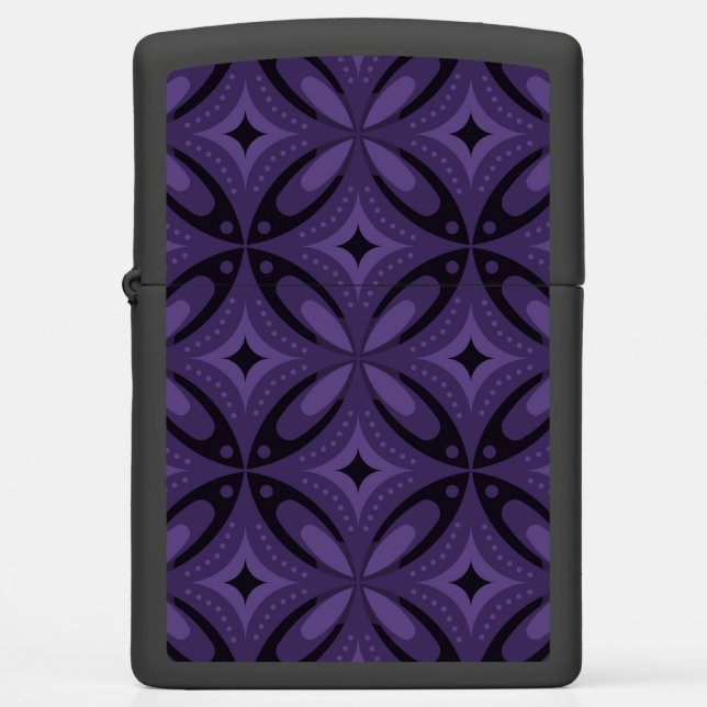 Dark Purple Colored Retro Pattern (Voorkant)