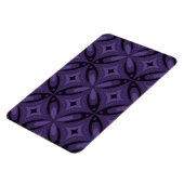 Dark Purple Colored Retro Pattern Magneet (Linkerzijde)