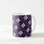 Dark Purple Custom logo business pattern employee Koffiemok (Voorkant rechts)
