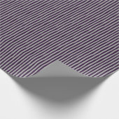 Dark Purple & Gray Wonky Stripes Cadeaupapier (Hoek)