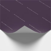 Dark Purple Minimalist Plain Modern  Cadeaupapier (Hoek)