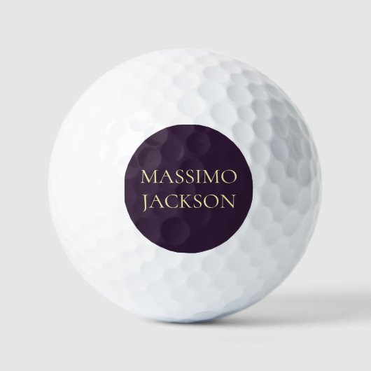 Dark Purple Minimalist Plain Modern  Golfballen (Voorkant)