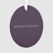 Dark Purple Minimalist Plain Modern Ornament (voorkant)