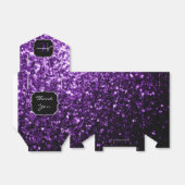 Dark Purple shiny glitter sparkles Sweet 16 Bedankdoosjes (Uitgevouwen)