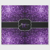 Dark Purple shiny glitter sparkles Sweet 16 Cadeaupapier (Vlak)