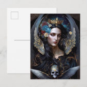 Dark Queen Angel Fantasy Art Briefkaart (Voorkant / Achterkant)
