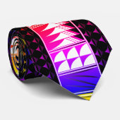 Dark Rainbow Native Feather Blessings Cravate (Roulé)