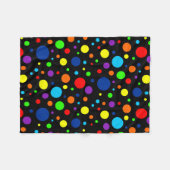 Dark Rainbow Spots Fleece Blanket (Voorkant (Horizontaal))