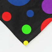 Dark Rainbow Spots Fleece Blanket (Hoek)