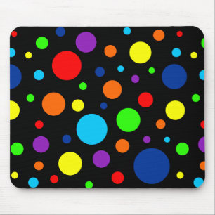 Dark Rainbow Spots Mousepad Muismat