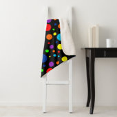 Dark Rainbow Spots Sherpa Blanket Deken (In situ)