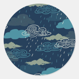 Dark Rainy Night Ronde Sticker