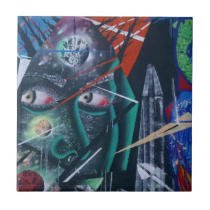 Dark Rave Graffiti Tegeltje
