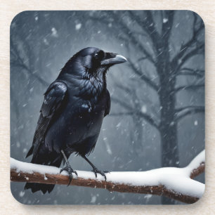 Dark Raven Black Bird Bier Onderzetter