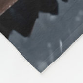 Dark Raven Black Bird Fleece Deken (Hoek)